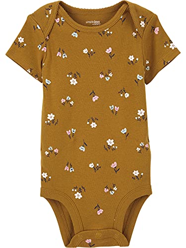 Simple Joys by Carter's 6-Pack Short-Sleeve Bodysuit Body, Rosa, Búho/Oveja/Floral, Prematuro, Pack de 6