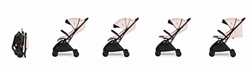 skiddoü silla de paseo para niño plegable Espoo silla de paseo plegable ligera y plegable con una sola mano estructura de aluminio, silla de viaje pequeña, tamaño pequeño, compacta, rosado