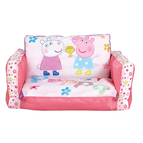 SOFÁ INFANTIL PEPPA PIG 2 EN 1. SOFÁ Y TUMBONA HINCHABLE. 286PIP04E