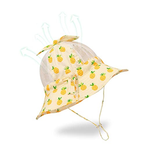 Sombrero de sol para bebé niña y niño, ajustable, transpirable, sombrero de playa con ala ancha, sombrero de pescador