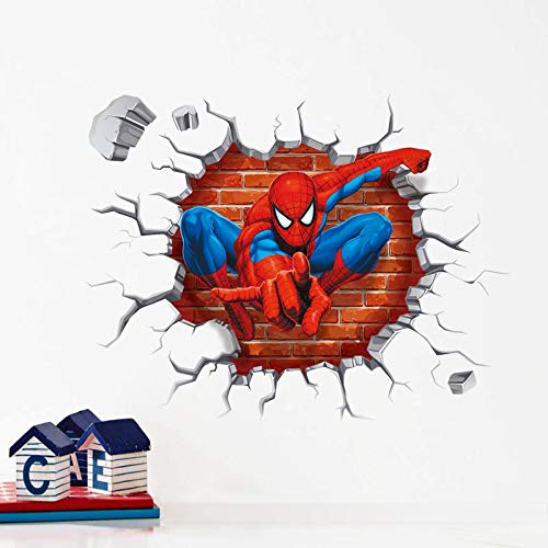 Spiderman 3D Pegatinas Spiderman Pegatinas Decorativas Pared Spiderman Pegatinas de Pared de Spiderman Para Niños Decoración de la Pared Stickers Spiderman