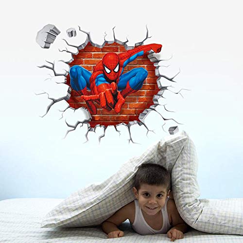 Spiderman 3D Pegatinas Spiderman Pegatinas Decorativas Pared Spiderman Pegatinas de Pared de Spiderman Para Niños Decoración de la Pared Stickers Spiderman