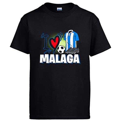 stampats Camiseta para Enamorado de su Equipo de fútbol de Málaga - Negro, 3-4 años