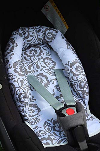 Sweet Baby ** Acolchado de asiento Softy Design ** Relleno para recién nacidos / reposacabezas para asiento de coche de bebé talla 0/0+ (Grey Dots)