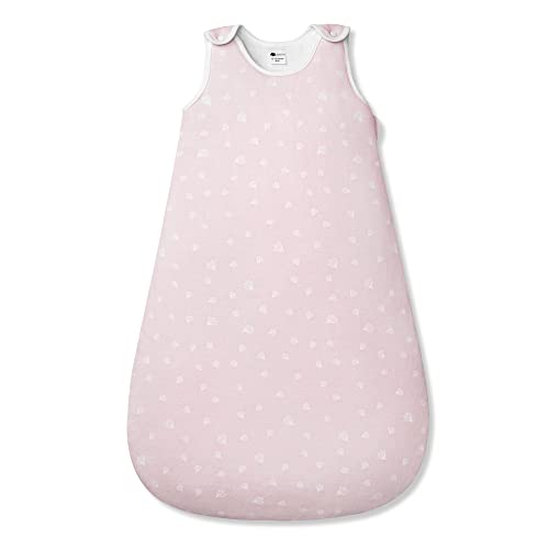 Sweety Fox - Saco de Dormir Bebe Verano - TOG 1.0 - Algodon 100% Ecológico Certificado Oeko-Tex® Sin Productos Químicos - Rosa - 110 cm