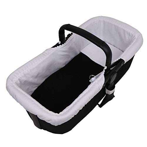 Tititnins® - Funda Capazo Goma Bugaboo Fox 2 PIQUE BLANCO.Blanco - Acolchado Transpirable- (100% Algodón)