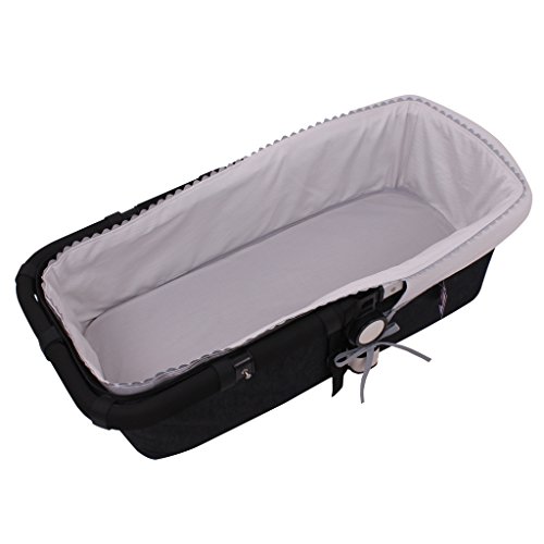 Tititnins® - Funda Capazo Velcro Bugaboo Camaleon 2 y 3 Plus PIQUE GRIS.Gris - Acolchado Transpirable- (100% Algodón)