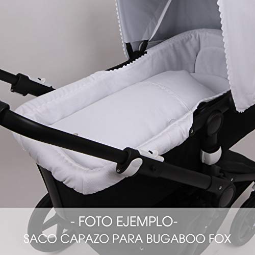 Tititnins© - Saco Capazo Verano Bugaboo Fox KUKU GR.Mil Gris/Blanco -Relleno extraible-