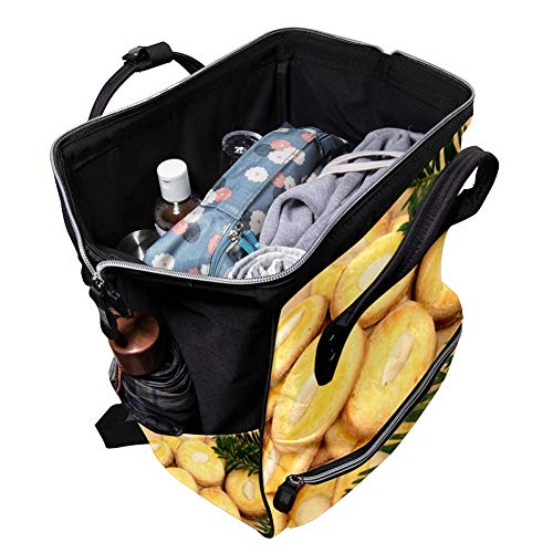 TIZORAX - Mochila para pañales de mantequilla, gran capacidad, bolsa de bebé, multifunción, bolsas de pañales para viajes, mamá, para el cuidado del bebé