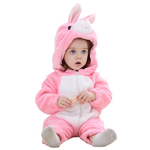 TMOYJPX Disfraces Bebe Animales para Niños Niñas 0-3 años, Disfraz bebe Halloween Mameluco Mono Pelele Pijama Ropa Bebe Recien Nacido 0-24 meses (Conejo, 2.5-3 años)