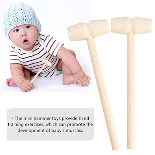 Toddmomy 24 Piezas Mazos de Langosta de Cangrejo de Madera Mazo de Madera Dura Martillo de Juguete Juguetes para Niños Niñas Artesanía de Cuero Fabricación de Joyas