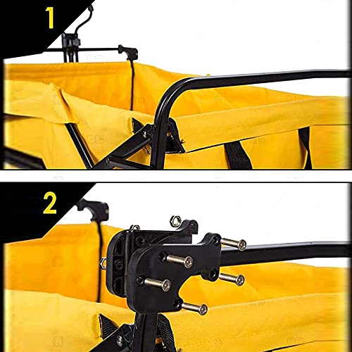 Toldo de toldo, para ir de compras/acampar - Carro plegable Plegable Empuje manual para exteriores Accesorios de carrito de carro portátil - Toldo de carro plegable: protección contra la lluvia y el