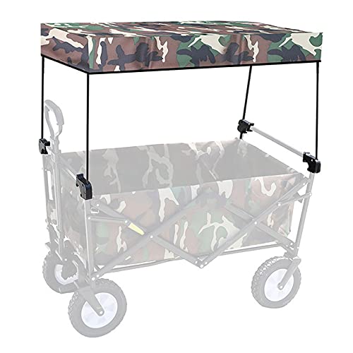 Toldo de toldo, para ir de compras/acampar - Carro plegable Plegable Empuje manual para exteriores Accesorios de carrito de carro portátil - Toldo de carro plegable: protección contra la lluvia y el