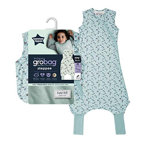 Tommee Tippee The Original Grobag Pelele Steppee, Saco de Dormir para Bebés con Perneras, Tejido Suave Rico en Bambú, Relleno con Certificado OEKO-TEX, 6-18 Meses, 2.5 Tog, Earth Green