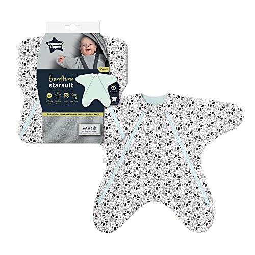 Tommee Tippee Traveltime Starsuit - Saco De Dormir Bebé, Reversible, Tela Aprobada por Oeko-Tex, 0-6m, 2,5 TOG, Pip El Panda, Color Multicolor, 345 g