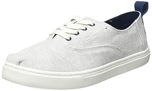 TOMS Tiny Cordones Cupsole Zapatillas Deportivas, Lona, Unisex Niños, Gris, 24.5