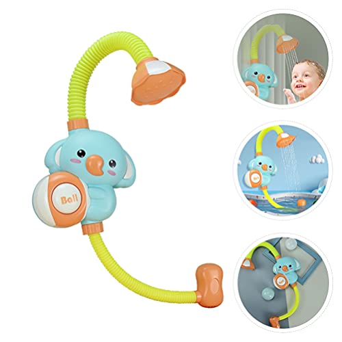 TOYANDONA Rociador Ajustable Elefante Eléctrico de Juguete de Baño de Ducha de Juguete de Spray de Baño de Bebé Juguetes de Ducha Cabeza de Juguete ( Sin Batería )