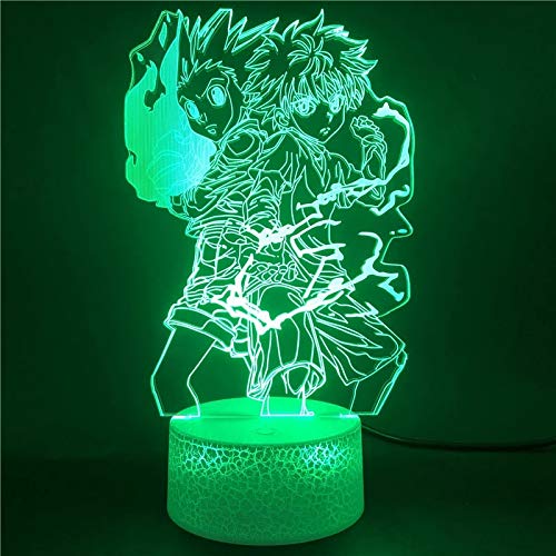 Trendy Mann College Hunter Neon 7D multicolor acrílico luz nocturna USB, luz LED decoración del hogar regalo base agrietada