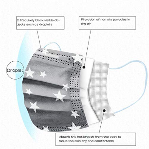 TriLance 10/20/30/50/100 unidades de protección para la cara, tres capas de protección, paño protector para el polvo y gotas de agua, adecuado para niños
