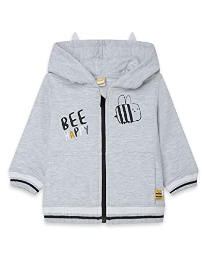 Tuc Tuc Sudadera Felpa con Capucha Cremallera NIÑO Gris Bee Happy FW21, 18M para Bebés