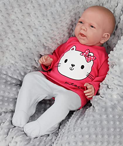 TupTam Camiseta de Bebé para Niña Manga Larga Pack de 5, Mix de Colores 8, 98