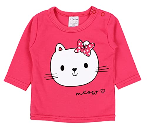 TupTam Camiseta de Bebé para Niña Manga Larga Pack de 5, Mix de Colores 8, 98