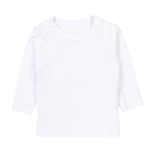 TupTam Camiseta Manga Corta para Bebé, Pack de 5, Blanco, 86