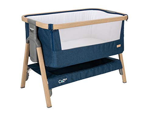 Tutti Bambini - Cunas De Viaje Minicuna Colecho Cozee, Roble y Azul Medianoche (Oak Midnight Blue)