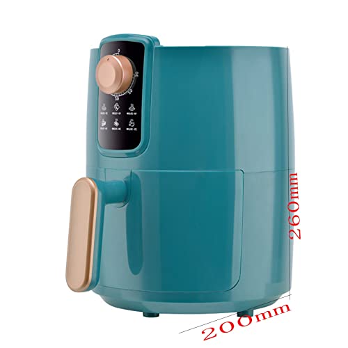 TYP Freidora de Aire, 2.5L en casa. Barbacoa Horno eléctrico, Máquina for Hornear Francesa Inteligente Máquina for Hornear Máquina de Pollo Frito Horno eléctrico (Color : Green)