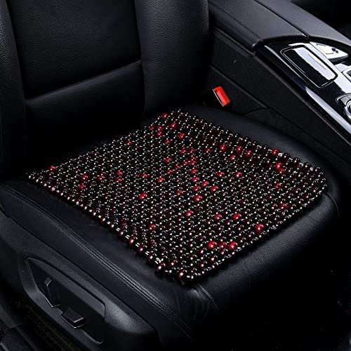 UJULUJ Cojín de Asiento de Coche de Verano, cojín de Asiento de Cuentas de Madera, Almohadilla Fresca Transpirable, ventilación y Cuentas de Madera Resistentes al Desgaste y Todo Natural