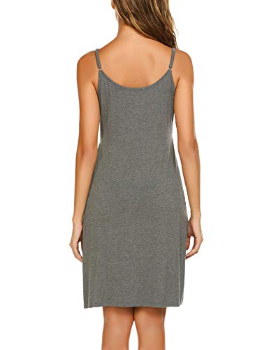 UNibelle Vestido de lactancia para mujer, sin mangas, vestido de lactancia, para verano, sin aros., gris, L