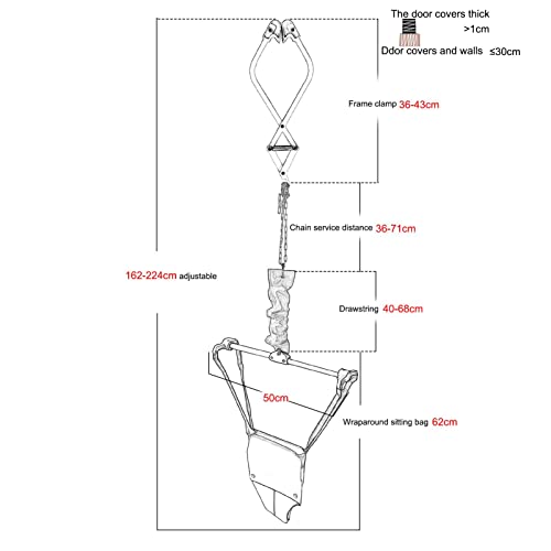 Unyee Jersey para puerta de bebé | Umbral de puerta y balancín para bebés | Columpio de bebé para interior y exterior