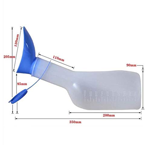 URINAL Capacidad Grande del Orinal portátil Unisex 1000ml, Conveniente para el Viaje de los campistas del Hospital