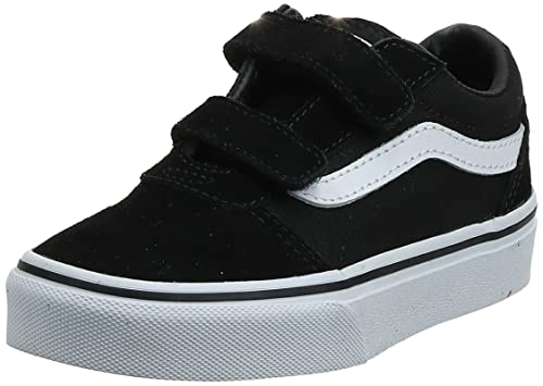 Vans Ward V-Velcro Suede, Zapatillas Unisex niños, Black/White Iju, 23.5 EU