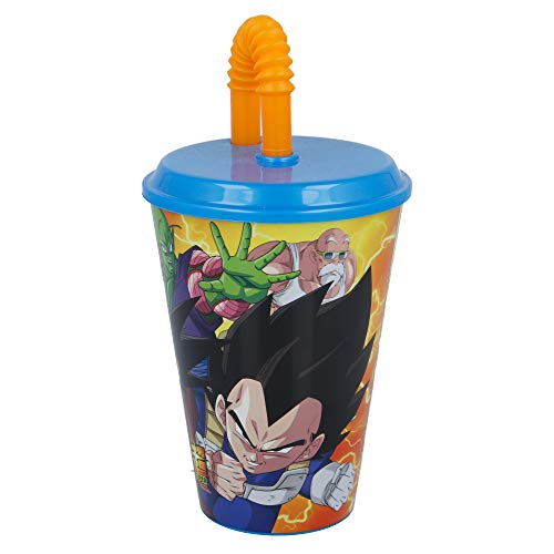 Vaso Infantil Reutilizable Con Tapa Y Pajita De 430 Ml | Dragon Ball