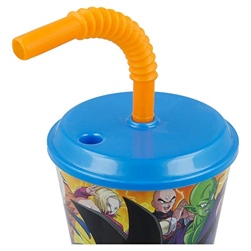 Vaso Infantil Reutilizable Con Tapa Y Pajita De 430 Ml | Dragon Ball