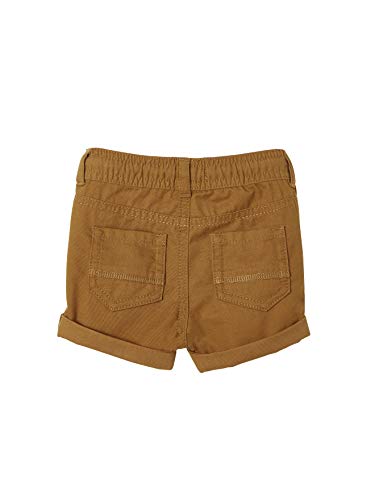 VERTBAUDET Short de Sarga con Cintura elástica para bebé niño Marron Medio Liso 18M-81CM