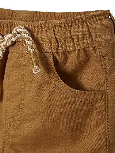 VERTBAUDET Short de Sarga con Cintura elástica para bebé niño Marron Medio Liso 18M-81CM