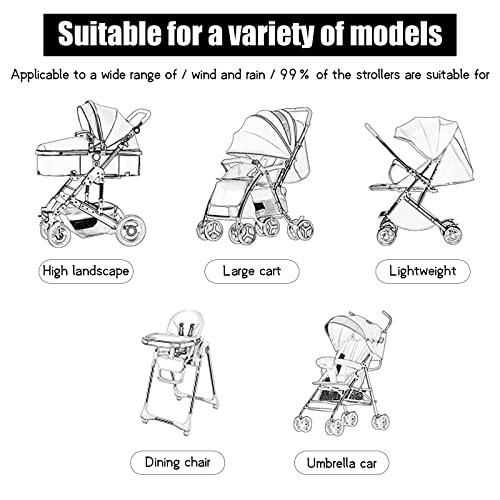 Vesaneae Protector de Lluvia Universal para Silla de Paseo, Transparente Cubierta de Lluvia para Cochecitos, Burbuja de Lluvia Protectore, con Cremallera, Funda de lluvia para Cochecitos Carrito