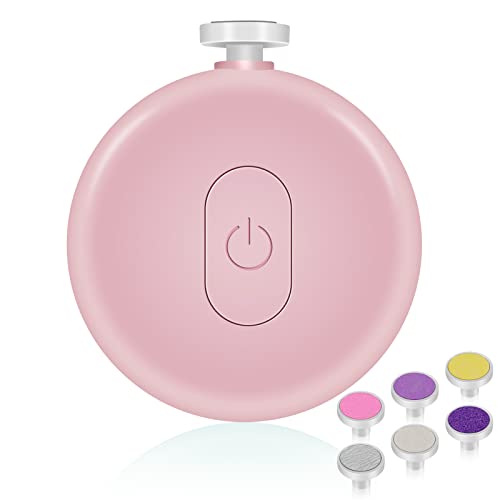 Vicloon Lima de Uñas Bebé, Cortaúñas Eléctrico para Niños, Juego de Uñas para Dedos de Los Pies, Cortaúñas Silencioso 6 en 1 Cortador,Juego de Uñas El Cuidado del Recién Nacido(Rosa)