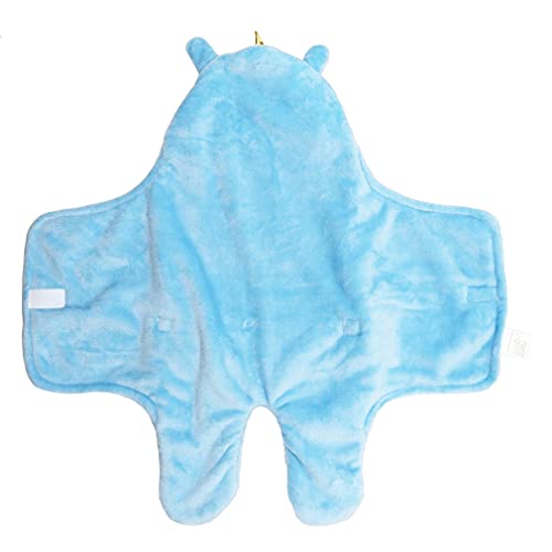 Wetry Saco de Dormir Bebe Unicornio Manta Envolvente Bebe Recien Nacido Invierno Térmico Swaddle Wrap Manta Bebe Unicornio Regalo Bebe Recien Nacido Niño, 0-3 Meses Azul