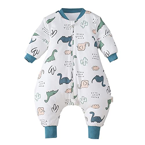 wetry Saco de Dormir con Pies e Mangas Extraíbles para Bebés Niños Unisex Cómodo Algodón Otoño Invierno Mantener Caliente Pijama Manta