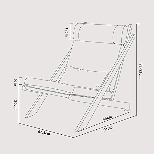 WJMLS Madera relaja la Silla Mecedora reclinable con reposabrazos y reposapiés Ajustable Almuerzo reclinables Plegable de Adulto Vacaciones Mecedora