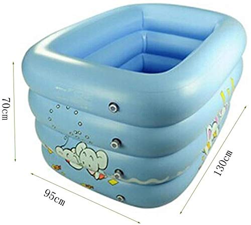 WOHAO Piscina Infantil Bañera Inflable, niño Piscina del bebé del hogar del Espesamiento Juego de Piscina Bañera Plegable bañera bañera