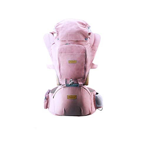 WPHH Portabebé Ergonómico con Asiento Convertible 3 En 1 Portador De Bebé para Bebés Travel De 0-36 Meses,Rosado