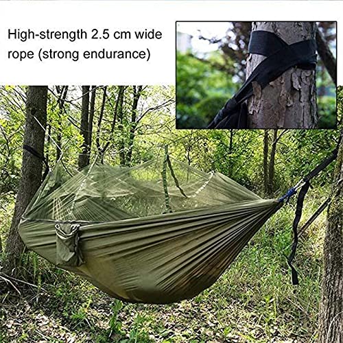 WXYNT Camping Hammock Go Swing con Mosquitera Net Double Person Hammock Ultralight Caza al Aire Libre Hamaca portátil Tienda 2021 (Color : Brown)