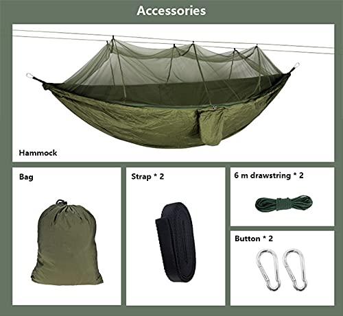 WXYNT Camping Hammock Go Swing con Mosquitera Net Double Person Hammock Ultralight Caza al Aire Libre Hamaca portátil Tienda 2021 (Color : Brown)