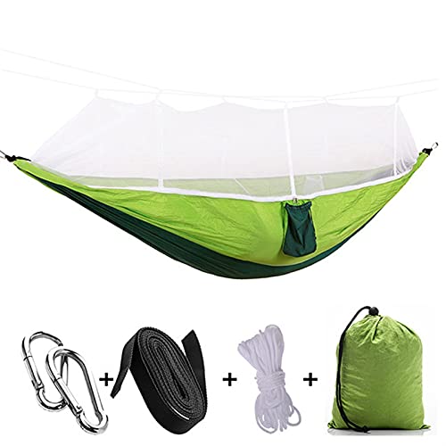 WXYNT Camping Hammock Go Swing con Mosquitera Net Double Person Hammock Ultralight Caza al Aire Libre Hamaca portátil Tienda 2021 (Color : Brown)