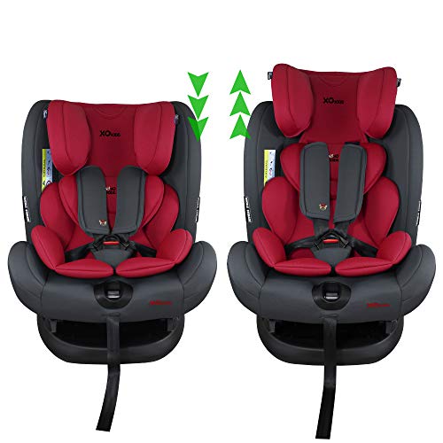 XOMAX S66 Silla de coche con Isofix I inclinable I Grupo 0+/1/2/3 I evolutiva 0-36 kg, 0-12 años I Funda extraíble y lavable I ECE R44/04