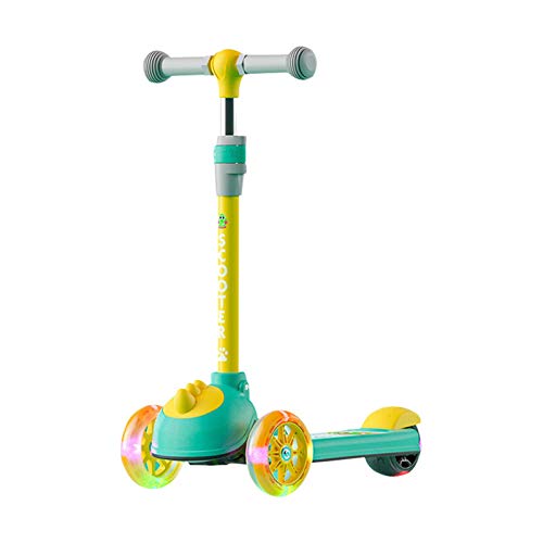 XYW Patear Scooters- Patinete para Niños - Desmontable Y 3 Ruedas Intermitentes De PU De Altura Ajustable Patinete para Niños De 3 A 8 Años Ligera Plegable (Color : Blue)